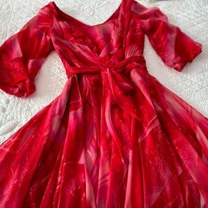 SILK CHIFFON BOHO HANDKERCHIEF DRESS